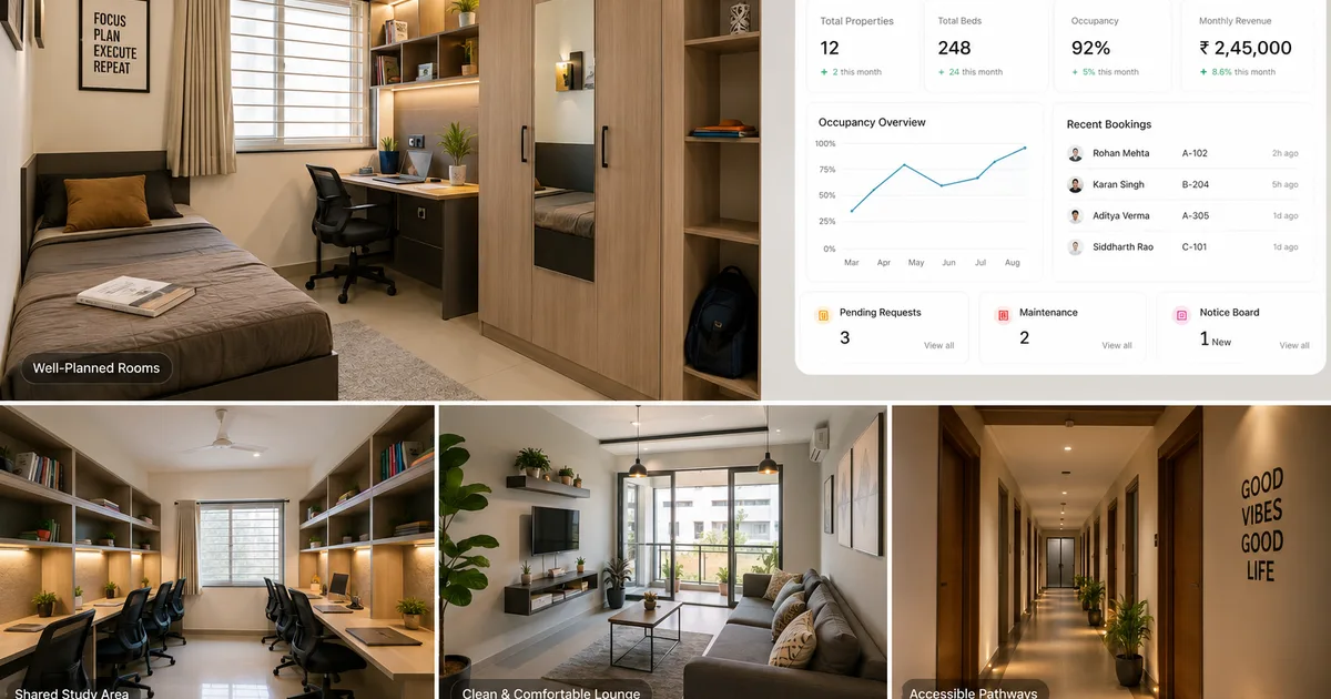 Smart PG & Hostel Design Plans: How to Maximize Space